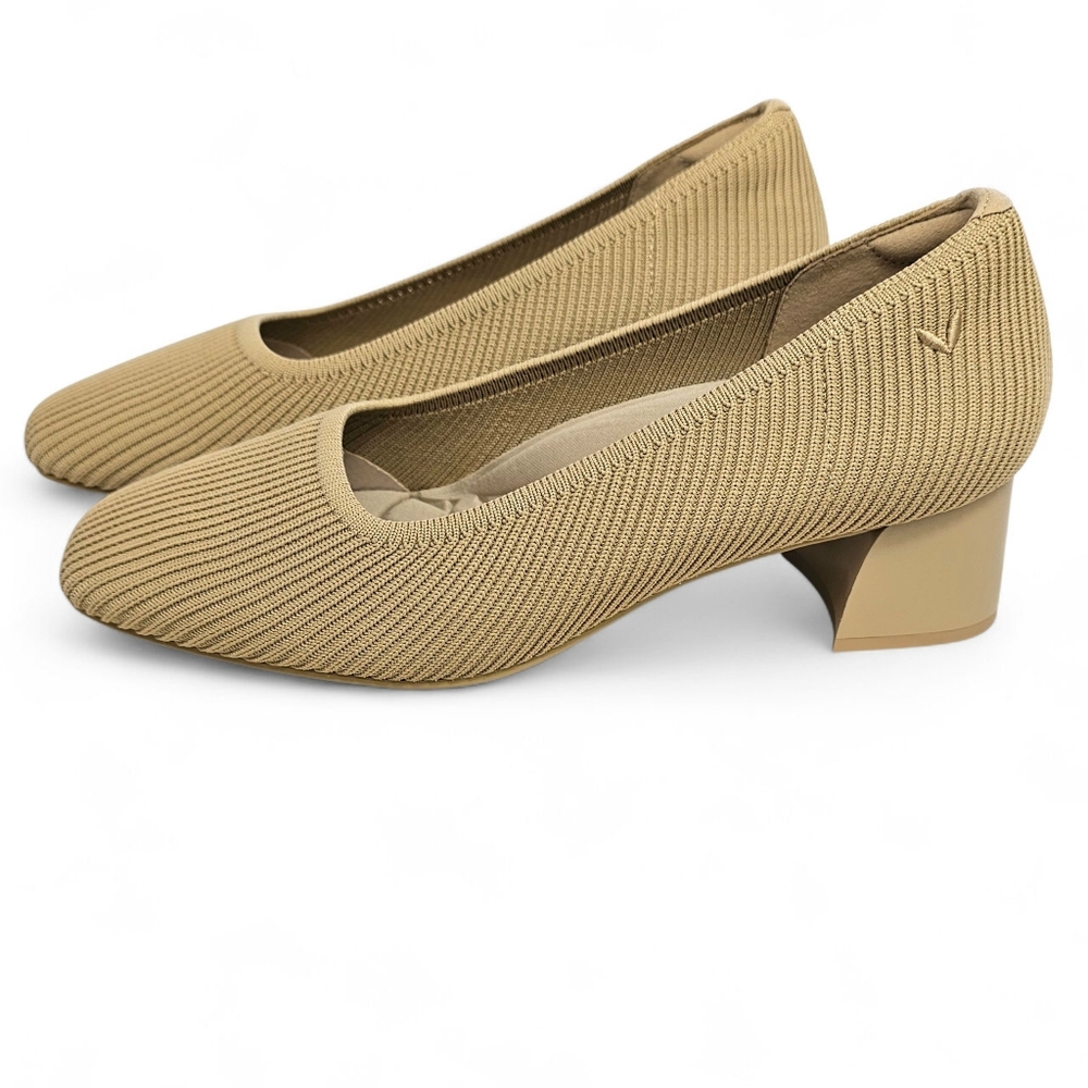 Vivaia Melody 2.0 Women's Square Toe Block Heel Woven  Knit Slip-on Shoes